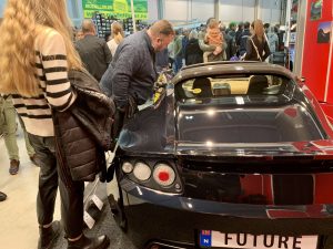 Tesla Roadster på Oslo Motorshow